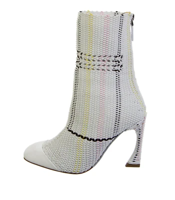 Botas Christian Dior blancas tejidas a rayas para mujer talla: 5,5 | IT 35,5 Foto 1 de 4