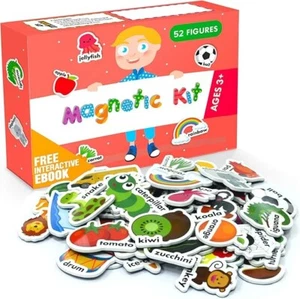 X-Bet Foam Magnets for Toddlers - Refrigerator Magnets for Kids - Baby Magnets - Picture 1 of 3