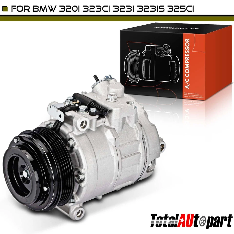 Compresor de aire acondicionado con embrague para BMW E46 320i 323Ci 323i 325Ci 328i M3 E60 525i Z3 Foto 1 de 4