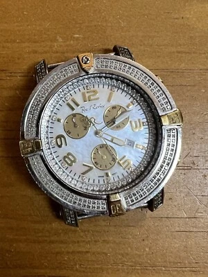 Joe Rodeo Mother Of Pearl CZ Watch Band Just Body Running Two Tone Diamonds - Image 1 of 4