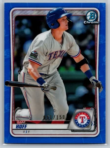 Sam Huff 2020 Bowman Chrome Blue Refractor /150 BCP-237 Texas Rangers - Picture 1 of 2