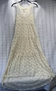 Wallflower Damen ärmelloses Spitzenkleid elfenbein Gr. M MAXIKLEID KURZFUTTER - Bild 1 von 21