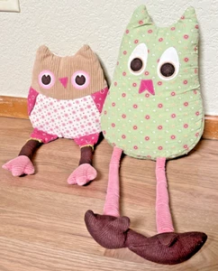Peluche enfant Pottery Barn Hayley Brooke Owls LOT 2 oreillers Joy & Penny - Photo 1/5