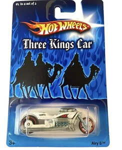 2007 Hot Wheels Three Kings Car #1 of 2 AIRY 8 Bike White w/Black MC5 Sp Red Rim - Picture 1 of 6