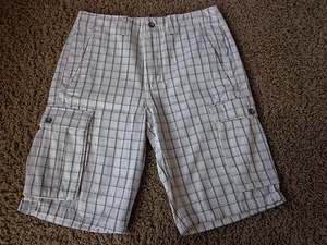 LEVI'S brand men's sz 29 NWT white/gray/black 100% cotton cargo shorts MSRP $50 - Picture 1 of 6