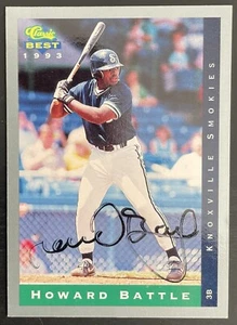 1993 Classic Signed #43 Howard Battle Knoxville Smokies Autographed Card - Picture 1 of 2