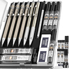 Nicpro 6PCS Metal Mechanical Pencils Set, Propelling Drafting Pencil 0.3 & 0.5