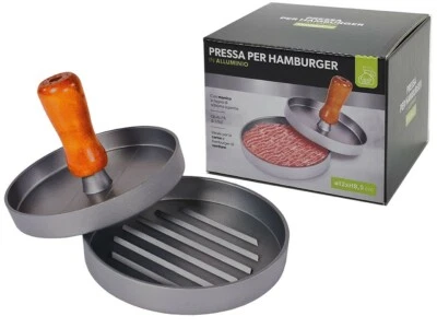 Stampo per hamburger pressa per fare hamburger in alluminio antiaderente Ø12 CM - Immagine 1 di 4