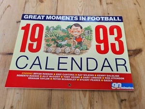90 Minutes Great Moments In Football Calendar 1993 | 90s Footballer Caricatures - Picture 1 of 6