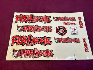 Old School BMX Fischknochen Aufkleber Original Set Aufkleber selten Vintage rot/schwarz Neu aus altem Lagerbestand - Bild 1 von 4