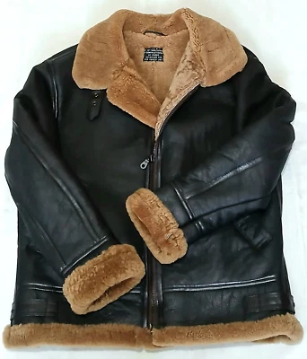 VGC AIR FORCE SHEEPSKIN AVIATOR TYPE B-3 BOMBER JACKET - XL - SUPERB QUALITY - Image 1 of 4