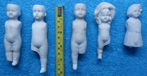 lot of 5 german bisque doll bodys , unpainted - Picture 1 of 6
