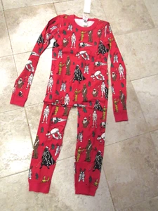 $52 Hanna Andersson Star Wars Christmas Holiday Pajama Set Red Cotton  150 US 12 - Picture 1 of 13
