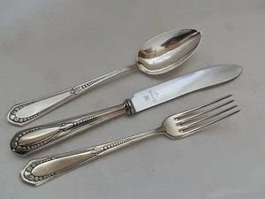 WMF 400 Röschenmuster Röschen Tafelbesteck Messer Gabel Löffel 90er Silber - Picture 1 of 6