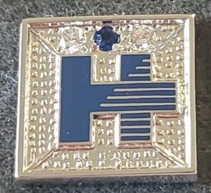 BALFOUR Letter H Stick Pin NIB Colors Blue & Silver-tone, Tie Pin - Picture 1 of 7