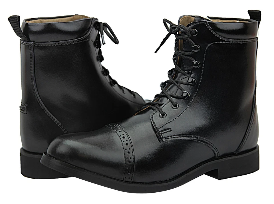 Hispar Glory Ladies Women English Equestrian Horse Riding Laced Paddock Boots - Image 1 of 2