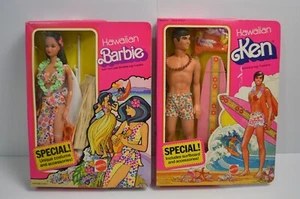 Muñecas Barbie y Ken hawaianas de colección nuevas en caja #7470 y #2960 conjunto coleccionable - Imagen 1 de 23