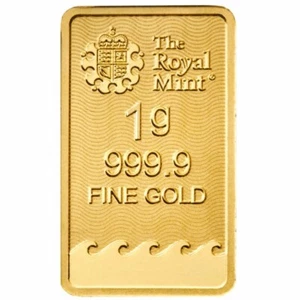 1 Gram 9999 Gold Royal Mint Britannia Minted Tablet Ingot Bar Sealed & Certified - Picture 1 of 3