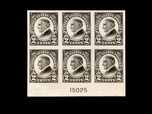 611 WARREN HARDING 2cent Plate Block MNH Imperf CV$100 VF-XFNice - Picture 1 of 1