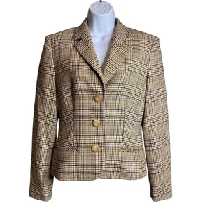 Blazer vintage Louis Feraud pata de gallo est. Mezcla de lana y cachemir talla M - Imagen 1 de 12