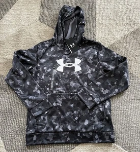 Under Armour Boys Youth Large Black Camo Pattern Hoodie NWT - Picture 1 of 4