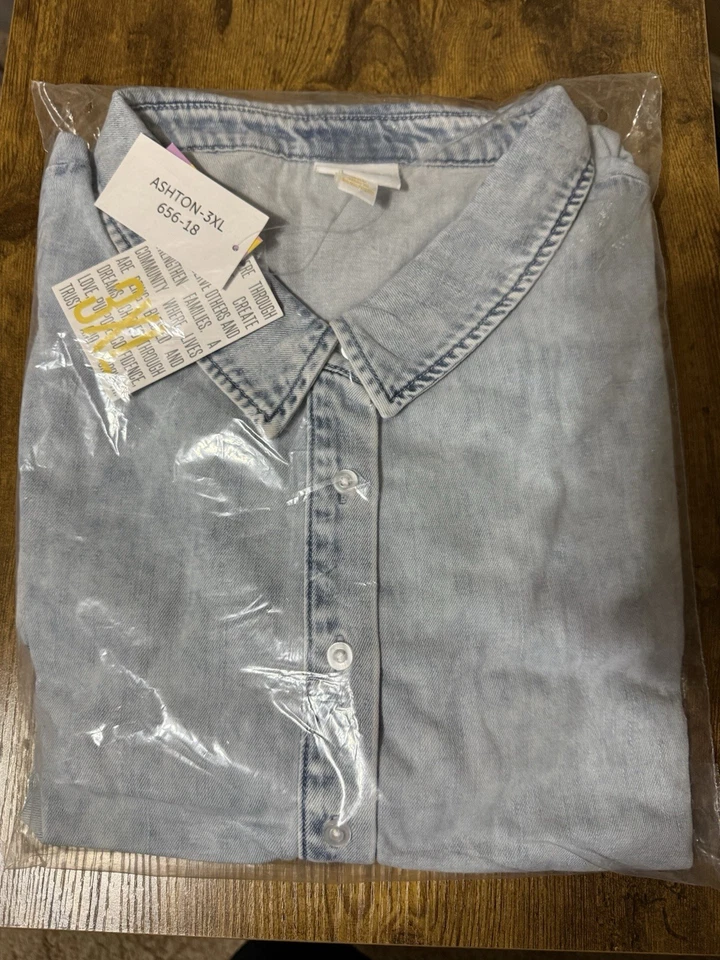 Vestido vaquero LuLaRoe ASHTON NUEVO CON ETIQUETAS 3X Foto 1 de 1