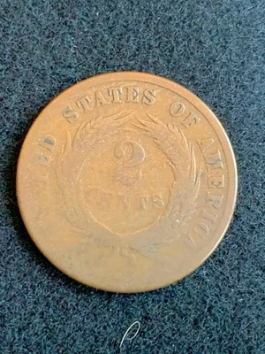 1866 US Two Cent Piece - REASONABLE - Image 1 of 2