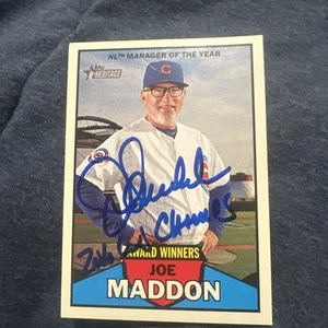 Joe Maddon Signed '16 WS Champs" 2016 Topps Heritage Award Winners #AW8 - Picture 1 of 2