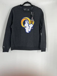 LOS ANGELES RAMS NFL Antigua action crew women's sweatshirt size L dark gray NWT - Picture 1 of 9