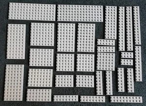 LEGO Dark Grey Plates Bundle Flat Base x31 Pieces Building Floor Lot 6x6 6x16 - Picture 1 of 6