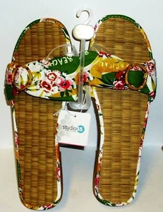 Womans Studio 35 Multi Colour Open Face Sandals XL - Picture 1 of 2