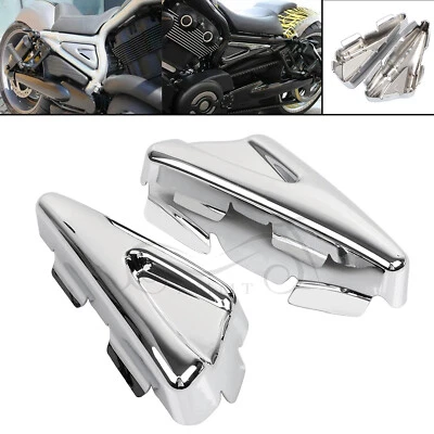 Cubiertas de tanque de marco lateral izquierdo y derecho para Harley V-Rod Muscle VRSCF VRSCDX cromadas Foto 1 de 4