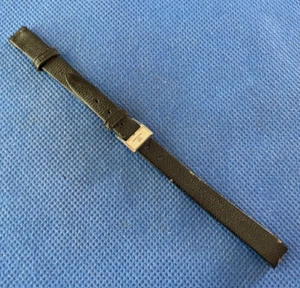 Genuine Jaeger LeCoultre Black Watch Leather Strap 9mm & buckle NOS (1/16313) - Picture 1 of 6