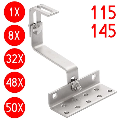 FIREND24 Dachhaken Photovoltaik Solarmodule Solarpanel PV Ziegeldach Befestigung Halter