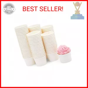 Juvale 100-Pack Disposable Paper Ice Cream Cups, 5oz Dessert Bowls for Sundae Ba - Picture 1 of 2