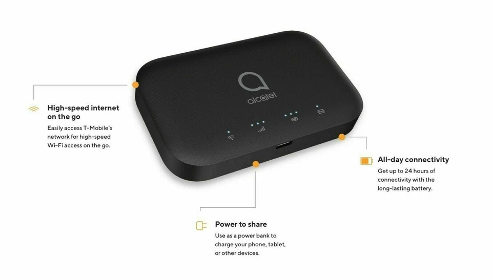 Nuevo Alcatel Linkzone 2 Desbloqueado MW43TM WiFi 4G LTE Hotspot Doble Banda 2.4 5Ghz Foto 1 de 4