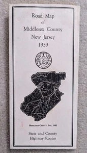 Road Map of Middlesex County New Jersey 1959 - Foto 1 di 9