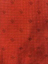 BROOKS BROTHERS METALLIC HOT RED DOTS SQUARES SILK NECKTIE TIE MMA1121A #R12