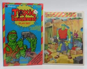 Vintage Toxic Crusaders Colorforms Sealed 1991 Playset and Toxic Avenger Puzzle - Picture 1 of 20