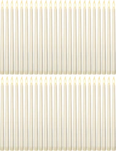 48 Pcs Flameless LED Taper Candles 11 Inch Battery Operated Flickering Candles B - Picture 1 of 7