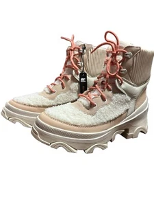 Sorel Women's Brex Cozy Lace Boots Nova Sand Sea Salt US 10 Waterproof - Foto 1 di 8