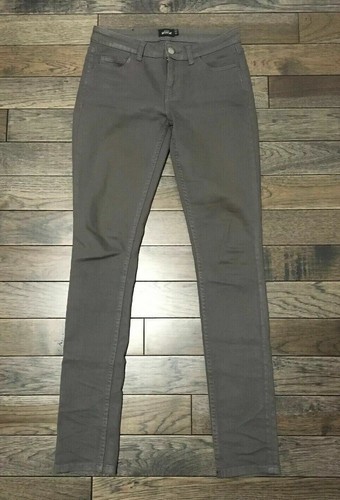 Jeans Kate Spade Saturday rivestiti grigi gamba skinny nuovi senza etichette vita media taglia 25