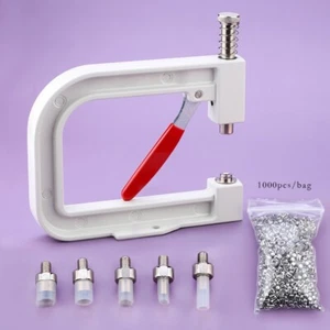 Beading Machine Pearl Inlay Clothing Tools Rivet Repair Clothing Bag Device Set - Picture 1 of 39