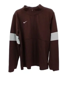 Nike Men's Football Authentic Therma 1/2 Zip Top Large Brown AO5918-249 NEW - Picture 1 of 7