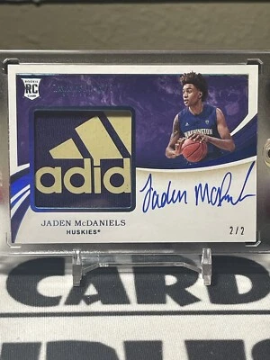2020 Immaculate Collegiate Jaden McDaniels Premium Patch Autographs #/2 PPA-JM - Image 1 of 2