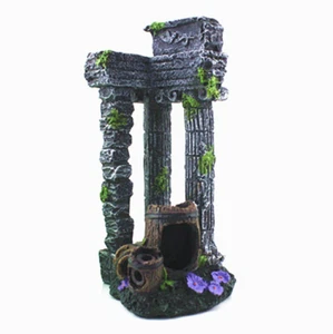 Aquarium Landscaping fish tank resin decoration roman pillar with wine barrel - Picture 1 of 6