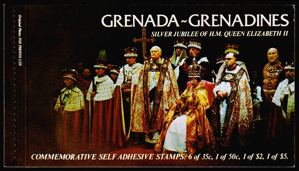 Grenada Scott 217a, 220a - Серебряный юбилейный сув. Буклет марок (1977) M NH хорошее состояние C - Изображение 1 из 1