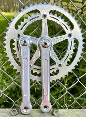 Juego de bielas Campagnolo Gran Sport GS tapas antipolvo bicicleta de carretera manivela cónica cuadrada de colección Foto 1 de 4