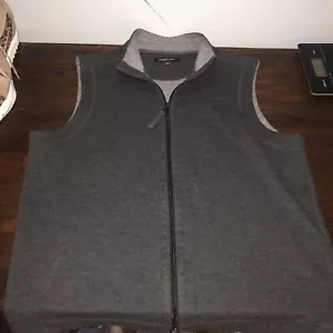 Kenneth Cole The Mobility Full-zip Vest Men's Medium Dark Grey/back Super Soft - Picture 1 of 6