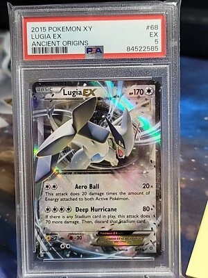 PSA 5 EXCELLENT LUGIA EX #68 ANCIENT ORIGINS 2015 POKEMON TCG - Image 1 of 3